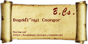 Bogdányi Csongor névjegykártya
