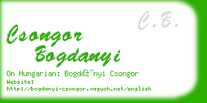 csongor bogdanyi business card
